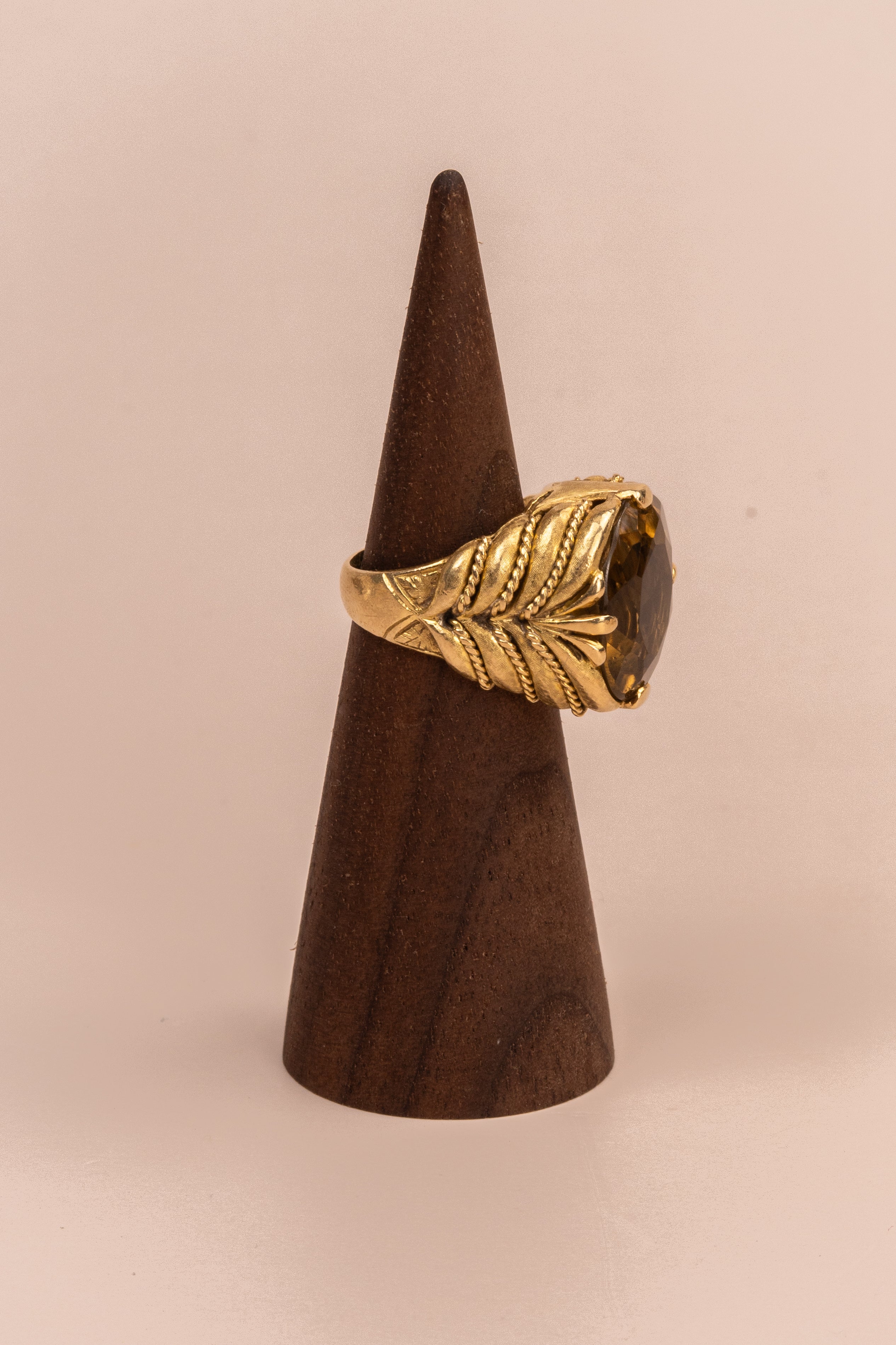 18ct Yellow Gold 1960's Citrine Ring