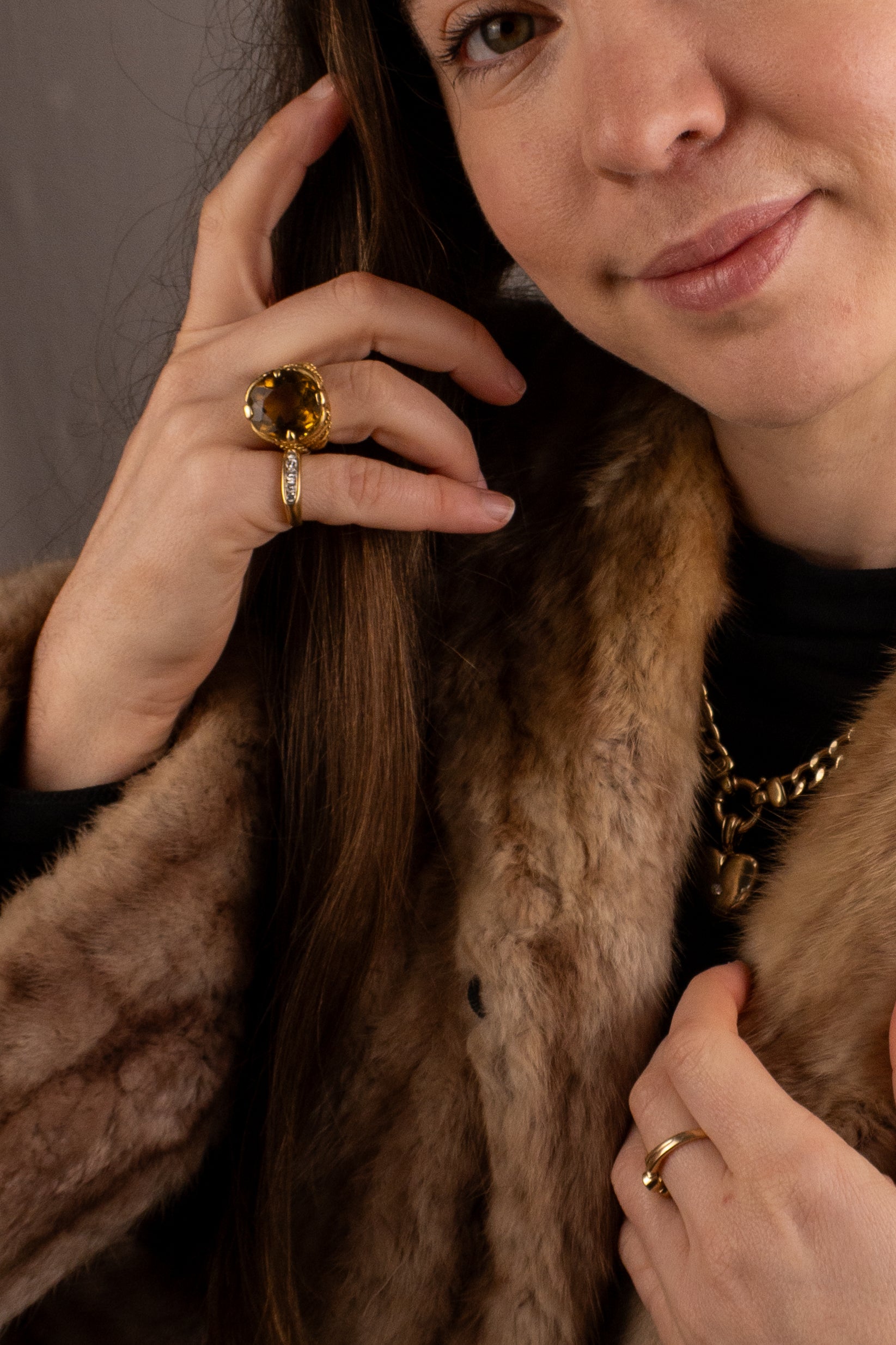 18ct Yellow Gold 1960's Citrine Ring