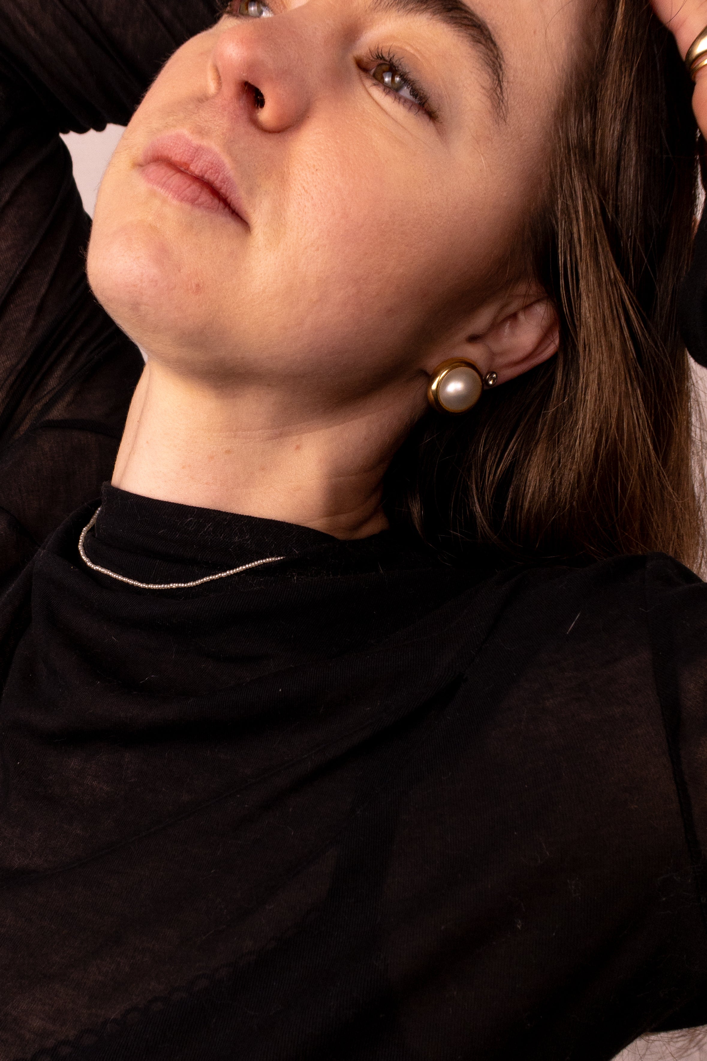 18ct Yellow Gold Mabé Pearl Earrings