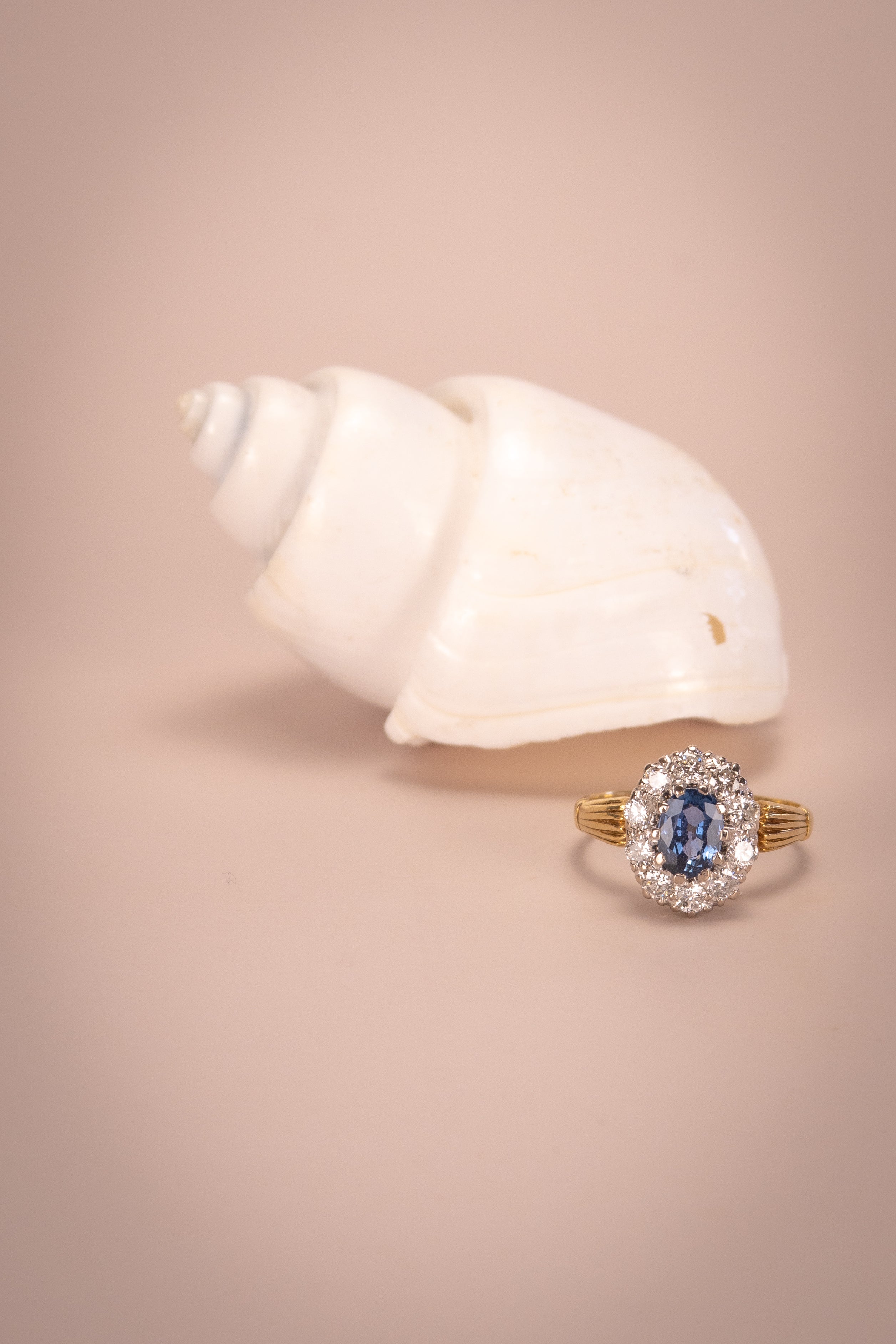 18ct Yellow Gold Sapphire & Diamond Ring