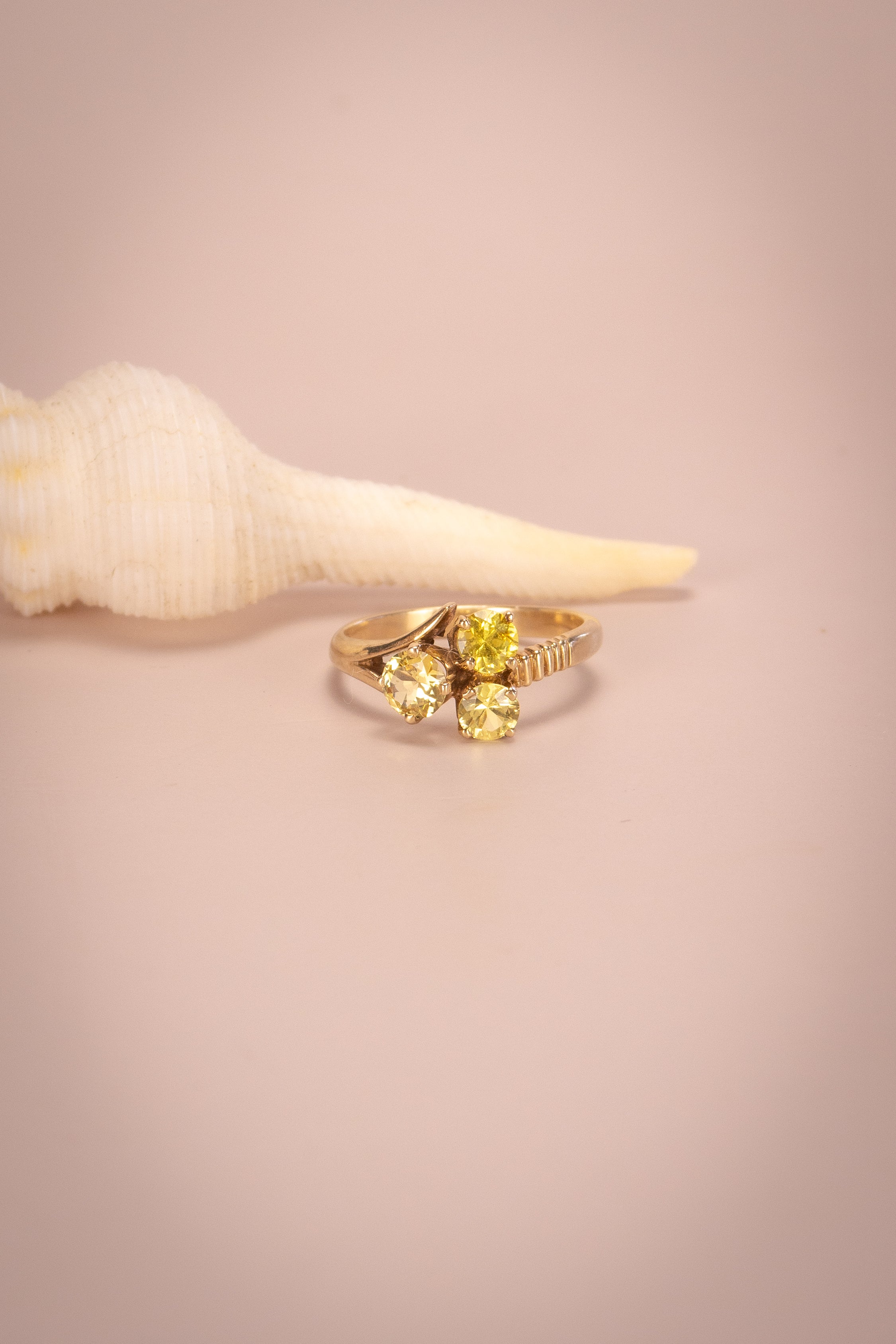 9ct Yellow Gold Green Sapphire Ring