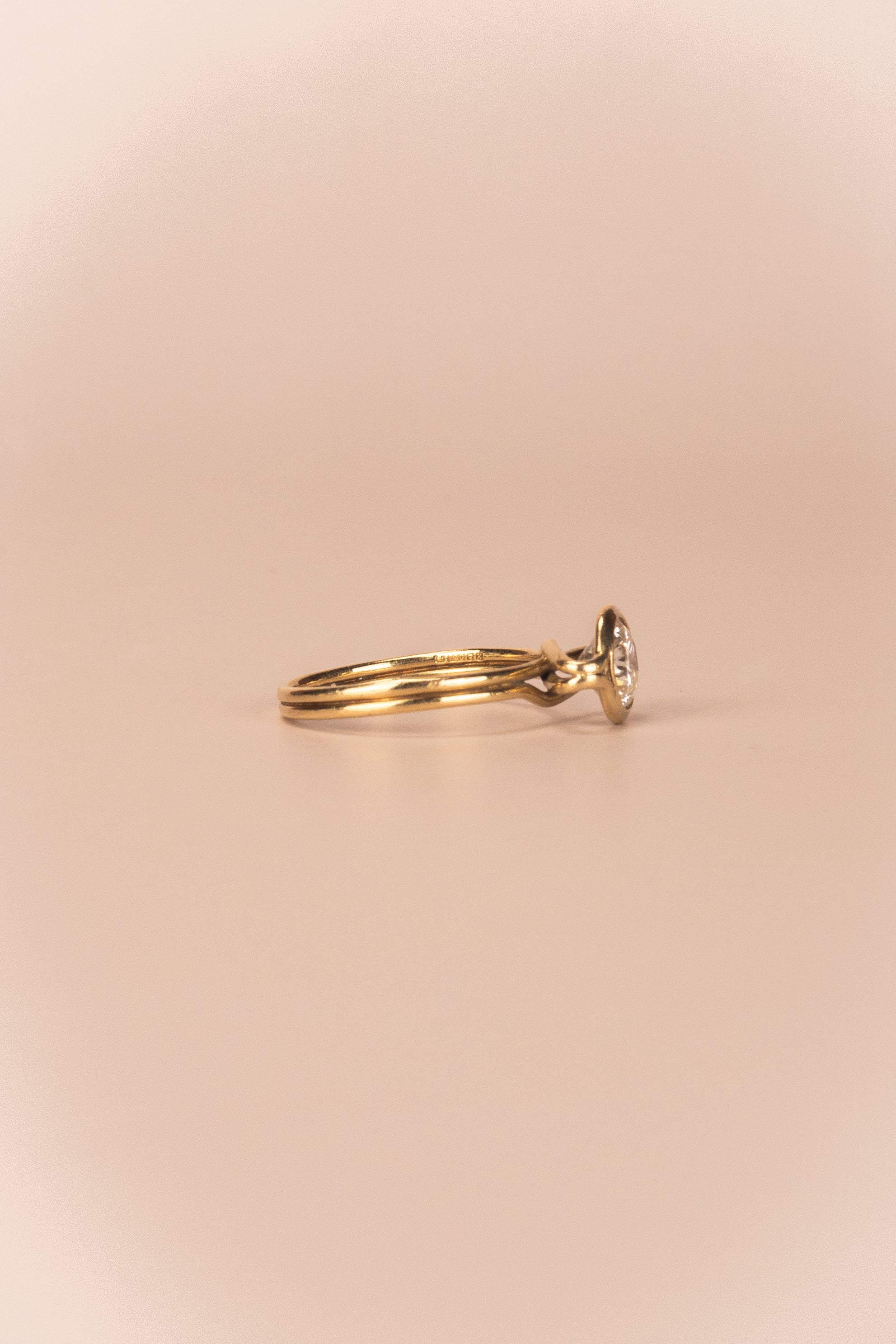 18ct Yellow Gold Diamond Infinity Ring