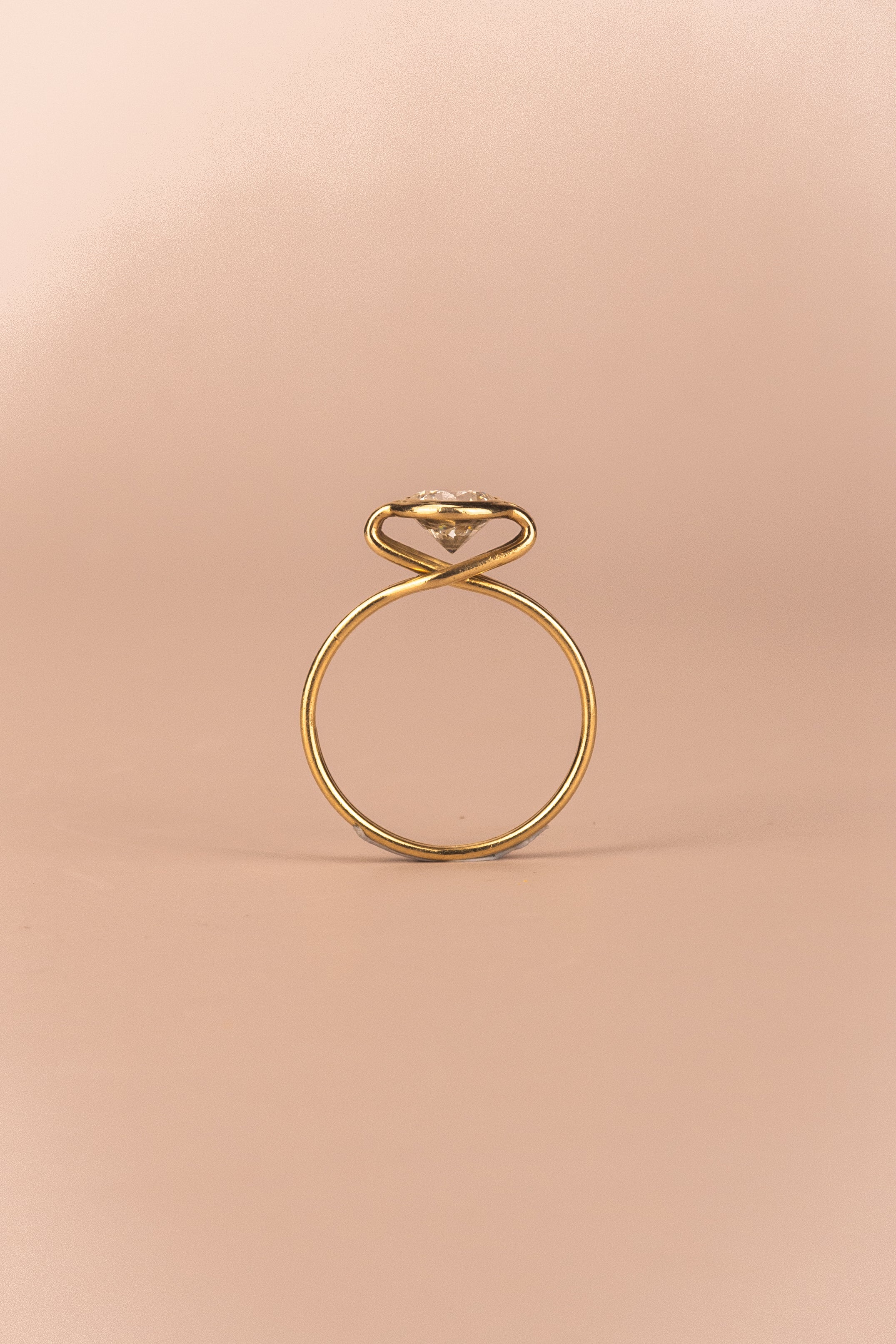 18ct Yellow Gold Diamond Infinity Ring